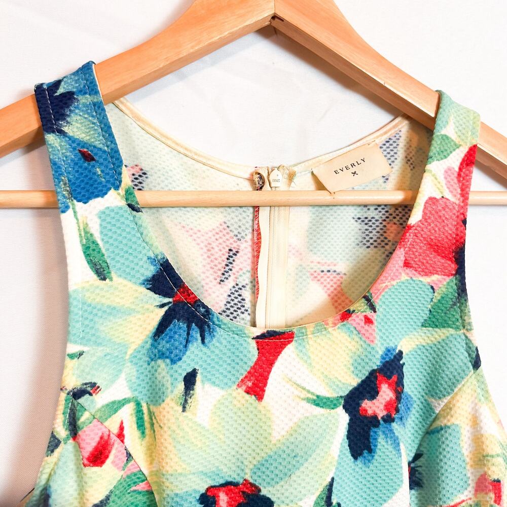 3 FOR $35! 📦 ANTHROPOLOGIE Everly Fit & Flare Floral Dress Sz. S - Picture 4 of 5